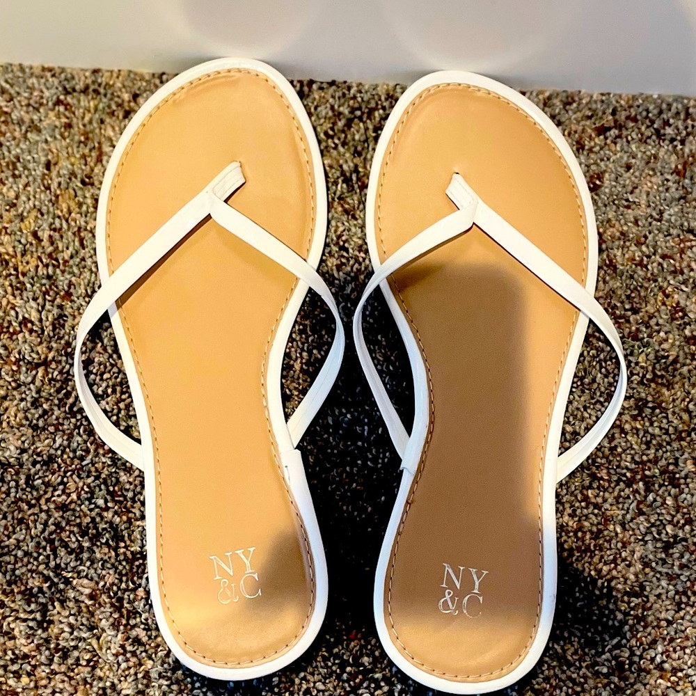 Brand New - NY & C white sandals